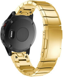 iUni Curea ceas Smartwatch Garmin Fenix 7X / 6X / 5X Plus / 5X / 3 HR / 3, 26 mm Otel inoxidabil iUni Gold Link Bracelet (512346)
