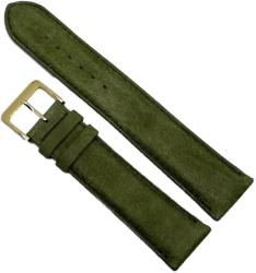 Fleurus Curea Ceas „Suede Forest - Piele Întoarsă Veritabilă, Verde Smarald (18mm - 20mm) (C2946)