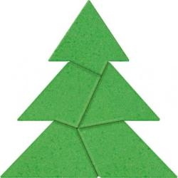 Goki Joc inteligenta IQ game din piatra Christmas Tree, 8 x 8 cm, 5 piese (GOKI57761)
