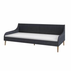 vidaXL Cadru pat de zi canapea, gri închis, material textil (247029)