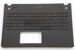 ASUS G56 G56JK G56JR series háttérvilágítással (backlit) fekete burkolattal (topcase) magyar (HU) laptop/notebook billentyűzet