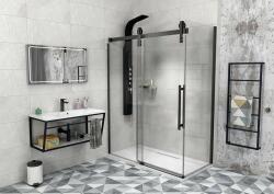 SAPHO Fix fal, Sapho GELCO VOLCANO transparent/matt fekete 90cm : GV3490 - zuhanykabin