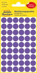 Avery Zweckform No. 3115 lila színű, 12 mm átmérőjű, öntapadó jelölő címke (jelölő pötty, jelölő pont) permanens ragasztóval - kiszerelés: 270 címke / csomag, 5 ív / csomag