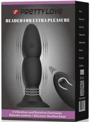 Pretty Love Butt Plug cu Vibratii Pretty Love Beaded Extra Pleasure