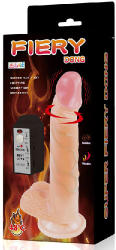 Debranet Vibrator cu Incalzire si Cap Rotativ Fiery Dong 20 cm Vibrator