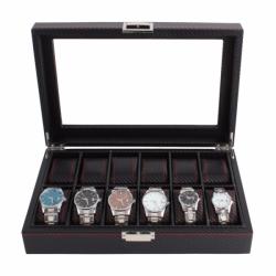 WatchBox Casetă pentru 12 ceasuri - stil carbon (WZ2613)