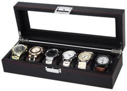  Casetă pentru 6 ceasuri, stil carbon - WZ2488 (WZ2488)