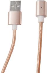  Cablu date si incarcare USB Magnetic mufa Type-C (detasabila) la USB 2.0, 1.2 metri, roz auriu, pentru telefoane cu port tip C