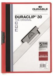 DURABLE Gyorsfűzõ, klipes, A4, DURABLE "DURACLIP® 30", piros (DB220003) - tutitinta