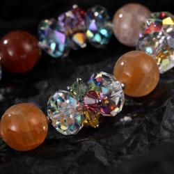 Luna Collection Bratara cu Swarovski® Crystals si Pietre Naturale de JAD, cutie cu LED