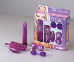 ToyJoy Clear Vibratorkit Purple Vibrator