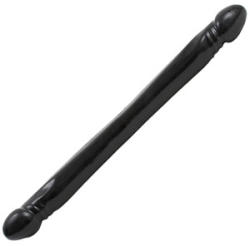 Prime Stoys DILDO DOUBLE HEADER 18 SMOOTH BLACK, lungime 45.7 cm Dildo