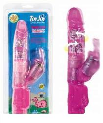 Sex Links Vibrator Waterproof ToyJoy TwinTurbo Rabbit Pink