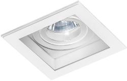 AZzardo 2801 | Minorka Azzardo beépíthető lámpa négyzet elforgatható fényforrás 105x105mm 1x GU10 fehér (2801)