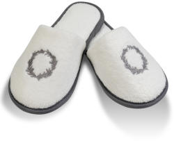 Soft Cotton SEHZADE férfi papucs 28 cm (40/42 szám) Fehér-ezüst hímzés / Silver