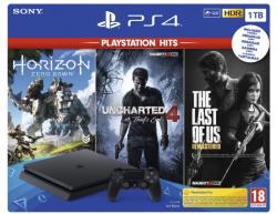Sony PlayStation 4 Slim 1TB (PS4 Slim 1TB) + PS Hits: Horizon Zero Dawn + Uncharted 4 + The Last of Us Remastered
