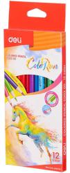 Deli Creioane colorate 12 culori Deli ColoRun C003 00 (DLEC00300)