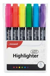 Monami Textmarker 601 set 6 culori, varf tesit 1.0 - 4.0 mm MONAMI (2887)