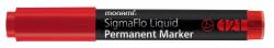 Monami Marker permanent rosu, SigmaFlo 121 varf tesit 1.0 - 5.0 mm, MONAMI (2873)