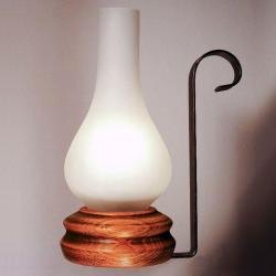LemnLights Veioza, lampa de masa rustica fabricata manual din lemn Vela WOOD-VE-TL1 (WOOD-VE-TL1)