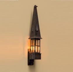 ROBERS Aplica iluminat exterior din fier forjat, design medieval cu acoperis ascutit, WL 3646 (WL 3646)