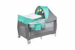 Lionelo Sven Plus multifunkciós utazóágy - Turquoise-Grey