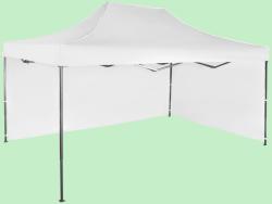 Expodom Gyorsan összecsukható sátor 3x4, 5 m - acél, Fehér, 2 oldalfal