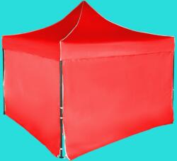 Expodom Gyorsan összecsukható sátor 3x3 m - acél, Piros, 4 oldalfal