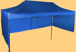 Expodom Gyorsan összecsukható sátor 3x6m - acél, Kék, 3 oldalfal