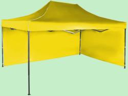 Expodom Gyorsan összecsukható sátor 3x4, 5 m - acél, Sárga, 2 oldalfal