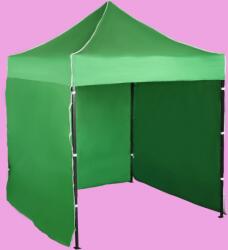 Expodom Gyorsan összecsukható sátor 2x2m - acél, Zöld, 3 oldalfal