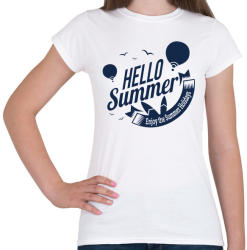 printfashion Hello Summer - Női póló - Fehér (1566646)