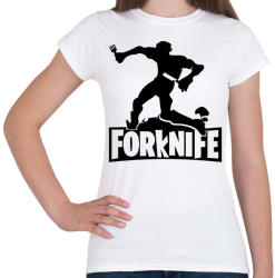 printfashion fortnite forknife - Női póló - Fehér (1589303)