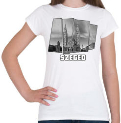 printfashion Szegedi nagytemplom (GTA stílus) - Női póló - Fehér (1596370)