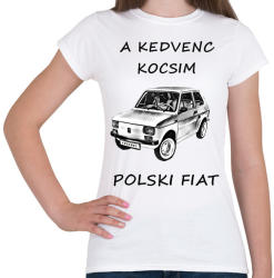 printfashion POLSKI FIAT - Női póló - Fehér (1573713)