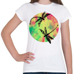 printfashion szitakötők - Női póló - Fehér (1572185)