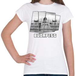 printfashion Budapest parlament (GTA stílus) - Női póló - Fehér (1595415)