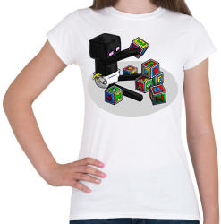 printfashion Minecraft bébi enderman - Női póló - Fehér (1594078)