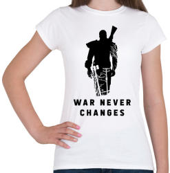 printfashion War Never Changes - Fallout - Fekete - Női póló - Fehér (1577652)