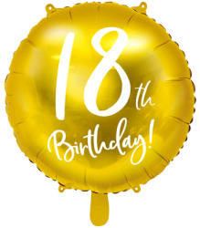 PartyDeco S. r. o 18. Évszámos lufi, fólia, arany, hb