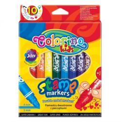 Colorino kétoldalas filctoll nyomdával az egyik oldalán 10 színű 36092 (36092PTR)