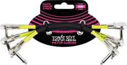 Ernie Ball 6059 15cm Patch kábel pack, lapos pipás csatlakozók, fekete