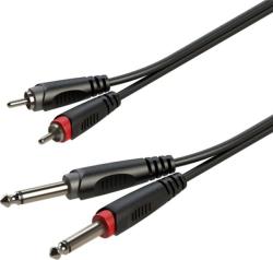 Roxtone RACC150L1 2xRCA - 2x6, 3 Jack kábel, 1m