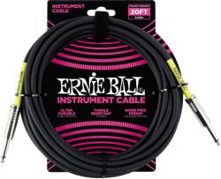 Ernie Ball 6046 6m gitárkábel, egyenes csatlakozók, fekete