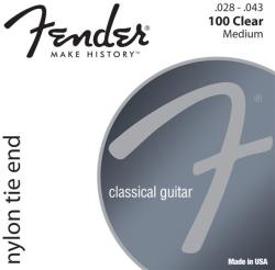 Fender 100 Clear/Silver, Medium nylon gitárhúr, 028-043 - hangszeraruhaz