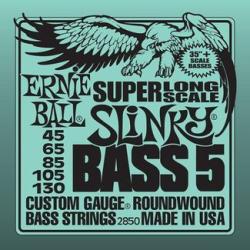 Ernie Ball 2850 Nickel Wound Hybrid Slinky 5 Húr Super Long 45-130 - hangszeraruhaz