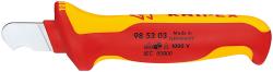 KNIPEX 98 53 03 Kábelcsupaszító kés szigetelő hatású, többkomponensű markolat, VDE-engedéllyel 170 mm (98 53 03)