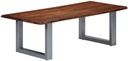 vidaXL Măsuță cafea, muchii naturale, 115x60x40 cm, lemn masiv acacia (247828) Masa de cafea