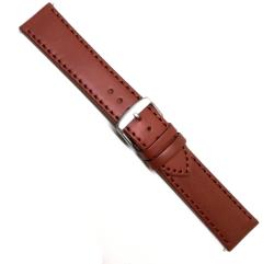 HCraft Curea Ceas „Deep Brown 2T3 - Piele Naturală Maro cu Cusătură Asortată (18mm - 24mm) (2T3)