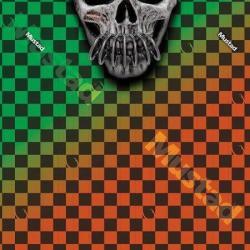 Mustad Bandana MUSTAD Skull, verde/portocaliu, marime universala (A8.MTUBE.4)